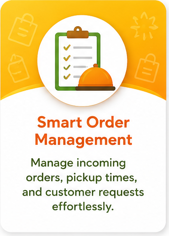 Smart Order Management: Track, manage, and fulfill orders seamlessly, with real-time notifications keeping you updated every step of the way.